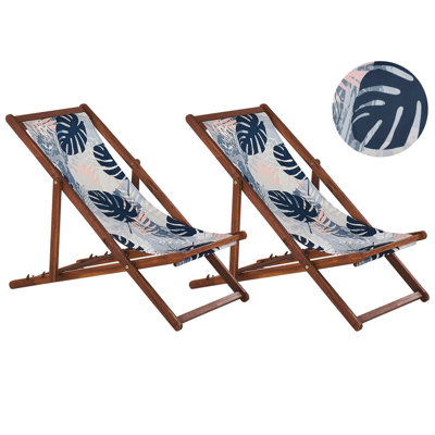 Sun Lounger Wood Dark Brown ANZIO