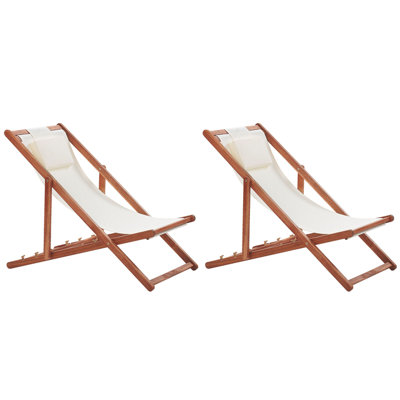 Sun Lounger Wood Dark Wood AVELLINO