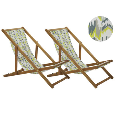 Sun Lounger Wood Light Brown ANZIO