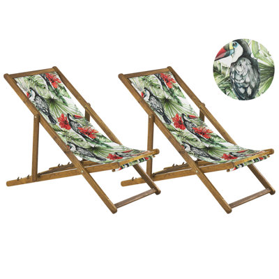 Sun Lounger Wood Light Brown ANZIO