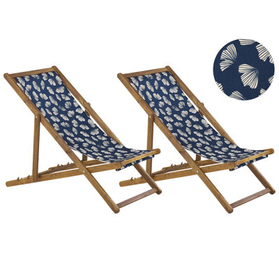 Sun Lounger Wood Light Brown ANZIO