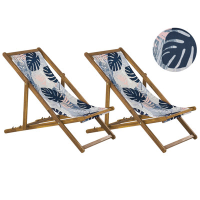 Sun Lounger Wood Light Brown ANZIO