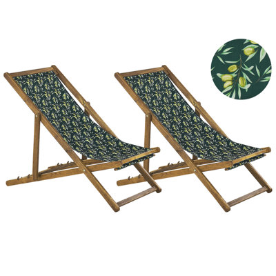 Sun Lounger Wood Light Brown ANZIO