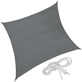 Sun shade sail square, grey - grey