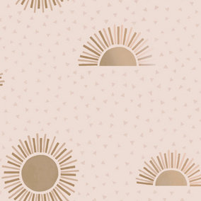 Sunbeam Pink Children's Wallpaper