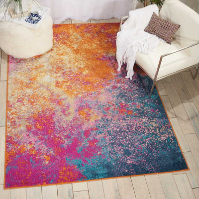 Sunburst Abstract Modern Luxurious Easy to Clean Rug for Living Room Bedroom and Dining Room-201cm X 290cm - 3