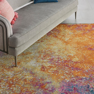 Sunburst Abstract Modern Luxurious Easy to Clean Rug for Living Room Bedroom and Dining Room-201cm X 290cm - 4