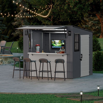 Suncast 8ft x 7ft Cabana Entertainment Bar Shed
