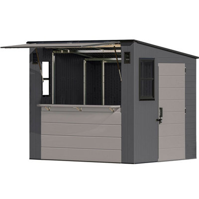 Suncast 8ft x 7ft Cabana Entertainment Bar Shed - 9