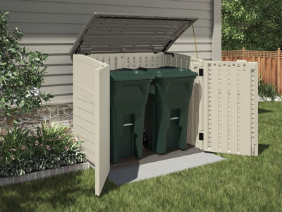 Suncast - Kensington Horizontal Storage Shed, Bin Store - 34 cu ft