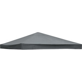SunDaze 1-Tier Replacement Top Fabric for 3x3m Gazebo Pavilion Roof Canopy Anthracite