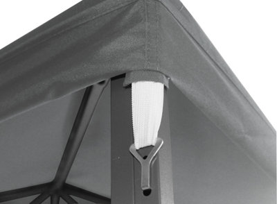 SunDaze 1-Tier Replacement Top Fabric for 3x3m Gazebo Pavilion Roof Canopy Anthracite