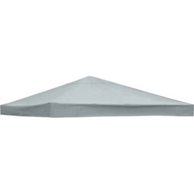 SunDaze 1-Tier Replacement Top Fabric for 3x3m Gazebo Pavilion Roof Canopy Grey