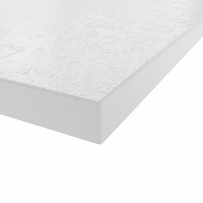 SunDaze 1000 x 1000mm SMC White Square Slate Effect Bathroom Shower Tray - 6