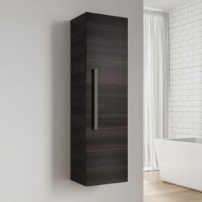 SunDaze 1200mm Bathroom Furniture Tall Storage Unit Wall Mounted Cupboard Cabinet Charcoal