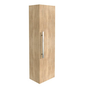 SunDaze 1200mm Bathroom Furniture Tall Storage Unit Wall Mounted Cupboard Cabinet Oak