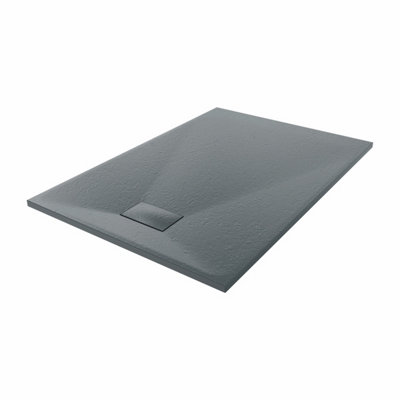 SunDaze 1300 x 900mm SMC Anthracite Rectangle Slate Effect Bathroom Shower Tray