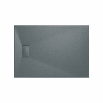 SunDaze 1300 x 900mm SMC Anthracite Rectangle Slate Effect Bathroom Shower Tray - 3