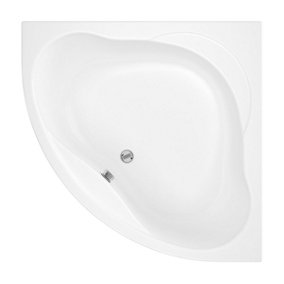 SunDaze 1350 x 1350mm Gloss White Acrylic Modern Corner Bath