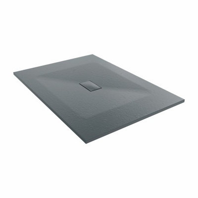 SunDaze 1400 x 1000mm SMC Anthracite Rectangle Slate Effect Bathroom Shower Tray - 4