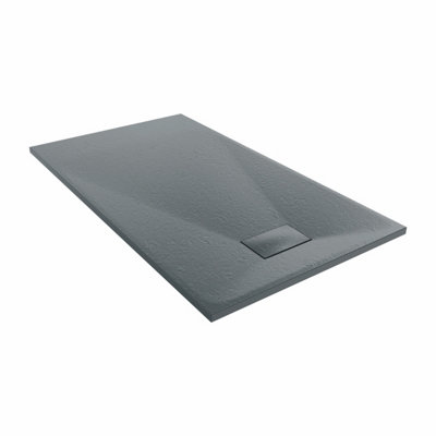 SunDaze 1400 x 800mm SMC Anthracite Rectangle Slate Effect Bathroom Shower Tray - 4