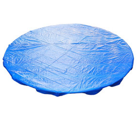 SunDaze 14FT Trampoline Cover Accessories Universal Rain Dust Protective UV Resistant Guard Round Blue Outdoor