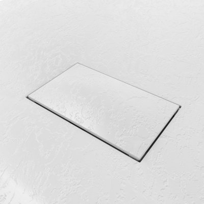 SunDaze 1500 x 700mm SMC White Rectangle Slate Effect Bathroom Shower Tray - 5