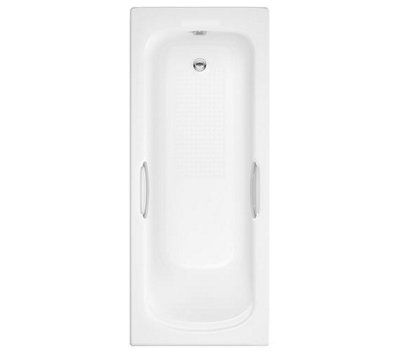SunDaze 1600 x 700mm Gloss White Acrylic Twin Grip Anti-Slip Straight Bath Single Ended Price Comparisons | Compare The Build