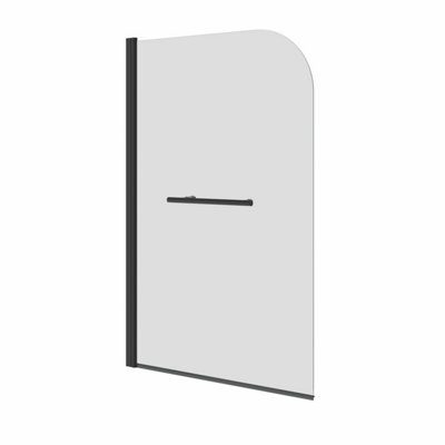 SunDaze 1600 x 700mm Rectangular Shower Bath with Curved Pivot Glass ...