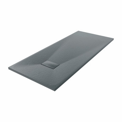 SunDaze 1600 x 700mm SMC Anthracite Rectangle Slate Effect Bathroom Shower Tray