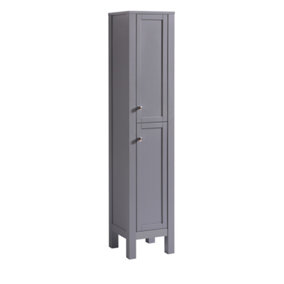 SunDaze 1600mm Traditional Tall Cabinet Cupboard Floor Standing Storage Furniture Unit Matte Grey