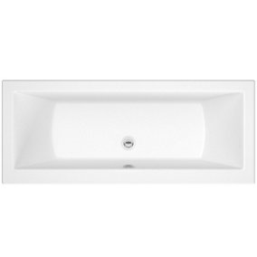 SunDaze 1700 x 700mm Gloss White Acrylic Rectangular Straight Bath Double Ended