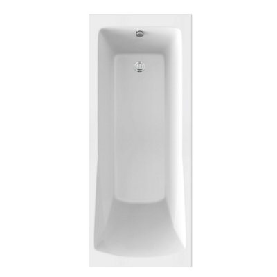 SunDaze 1700 x 700mm Gloss White Acrylic Rectangular Straight Bath Single Ended