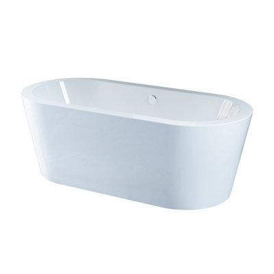 SunDaze 1700 x 800mm Gloss White Acrylic Shower Bath Double Ended