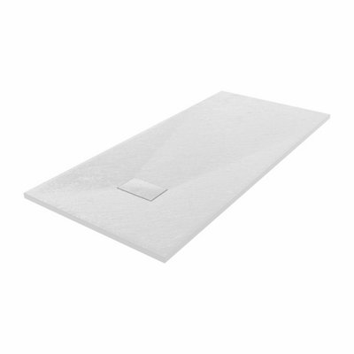 SunDaze 1700 x 800mm SMC White Rectangle Slate Effect Bathroom Shower Tray
