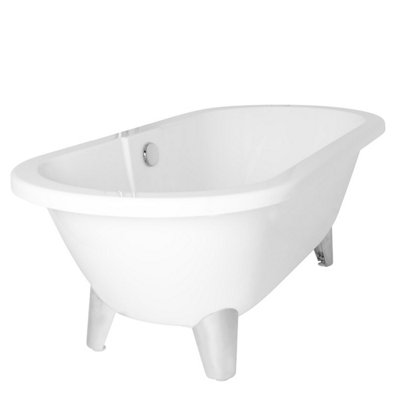 SunDaze 1760 x 790mm Traditional Freestanding Shower Bath Double Ended (No Feet)