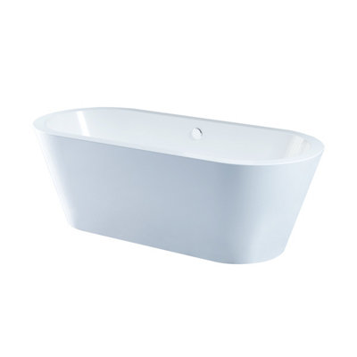 SunDaze 1800 x 800mm Gloss White Acrylic Shower Bath Double Ended