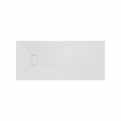 SunDaze 1800 x 800mm SMC White Rectangle Slate Effect Bathroom Shower Tray - 3