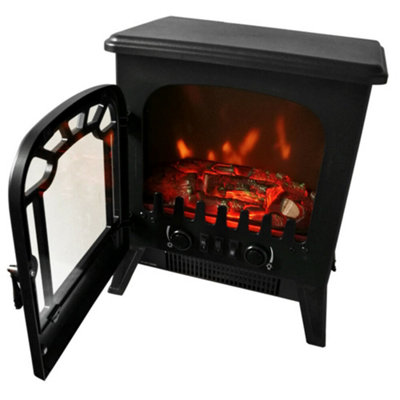 SunDaze 1850W Portable Electric Stove Fireplace Heater Freestanding