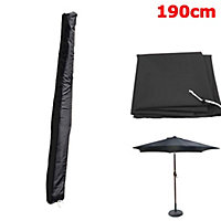 SunDaze 190cm Black Parasol Cover Patio Sun Shade Umbrella Covers
