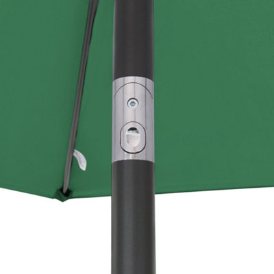 SunDaze 2.5M Green Garden Parasol Sun Shade Umbrella with Crank Handle & Tilt Mechanism - 5