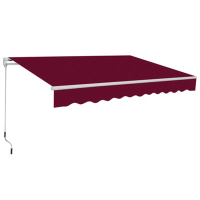 SunDaze 2.5x2m Garden Awning Replacement Fabric Top Cover Front Valance Wine Red