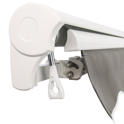 SunDaze 2.5x2M Half Cassette Electric Awning Retractable Garden Sun Shade Sail Canopy Grey - 5