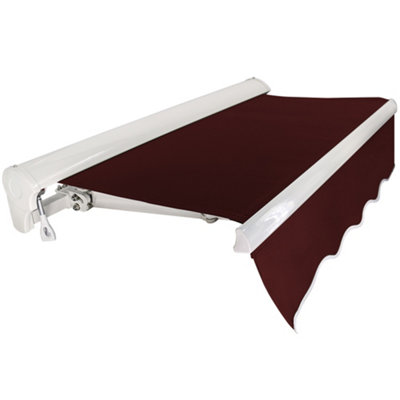 SunDaze 2.5x2M Half Cassette Electric Awning Retractable Garden Sun Shade Sail Canopy Wine Red - 5