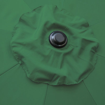 SunDaze 2.7M Green Garden Parasol Sun Shade Umbrella with Crank Handle & Tilt Mechanism - 3