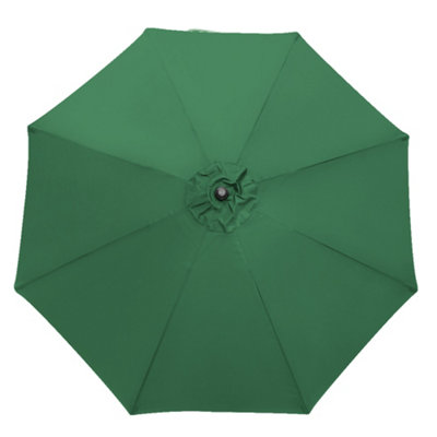 SunDaze 2.7M Green Garden Parasol Sun Shade Umbrella with Crank Handle & Tilt Mechanism - 5
