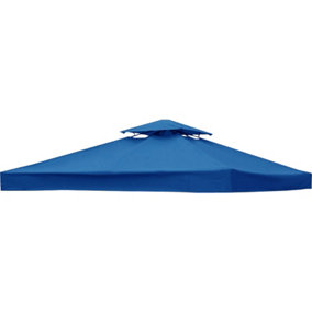 SunDaze 2-Tier Replacement Top Fabric for 3x3m Gazebo Pavilion Roof Canopy Blue