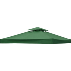 SunDaze 2-Tier Replacement Top Fabric for 3x3m Gazebo Pavilion Roof Canopy Green