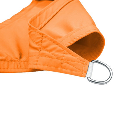 SunDaze 2x2m Square Orange Sun Shade Sail Outdoor Garden Patio Sunscreen UV Block With Free Rope