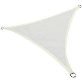 SunDaze 2x2x2m Sun Shade Sail Triangle HDPE Breathable UV Block Sunscreen Cream with Free Rope